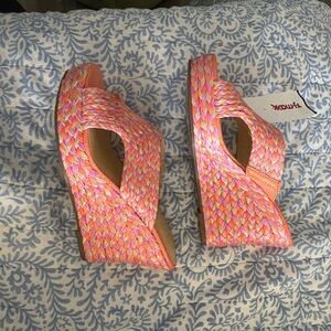 Marc Fisher Colorful Woven Wedge Sandals